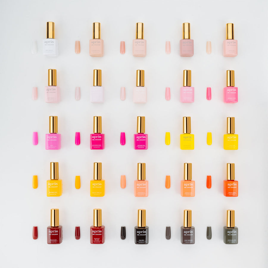 Apres 100 Gel Nail Polish Colors Bundle - Professional Salon Quality Gel Nail Polish Set for Manicure & Pedicure | Perfect for Nail Art, Home Salon, DIY Nail Designs & Gift Giving