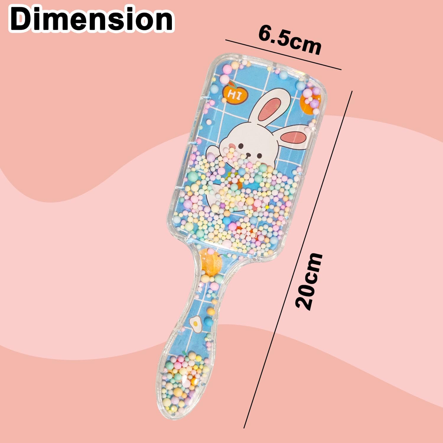 FunBlast Glitter Hair Brush Comb for Girls & Women - Kids Hair Care Set for Styling & Detangling