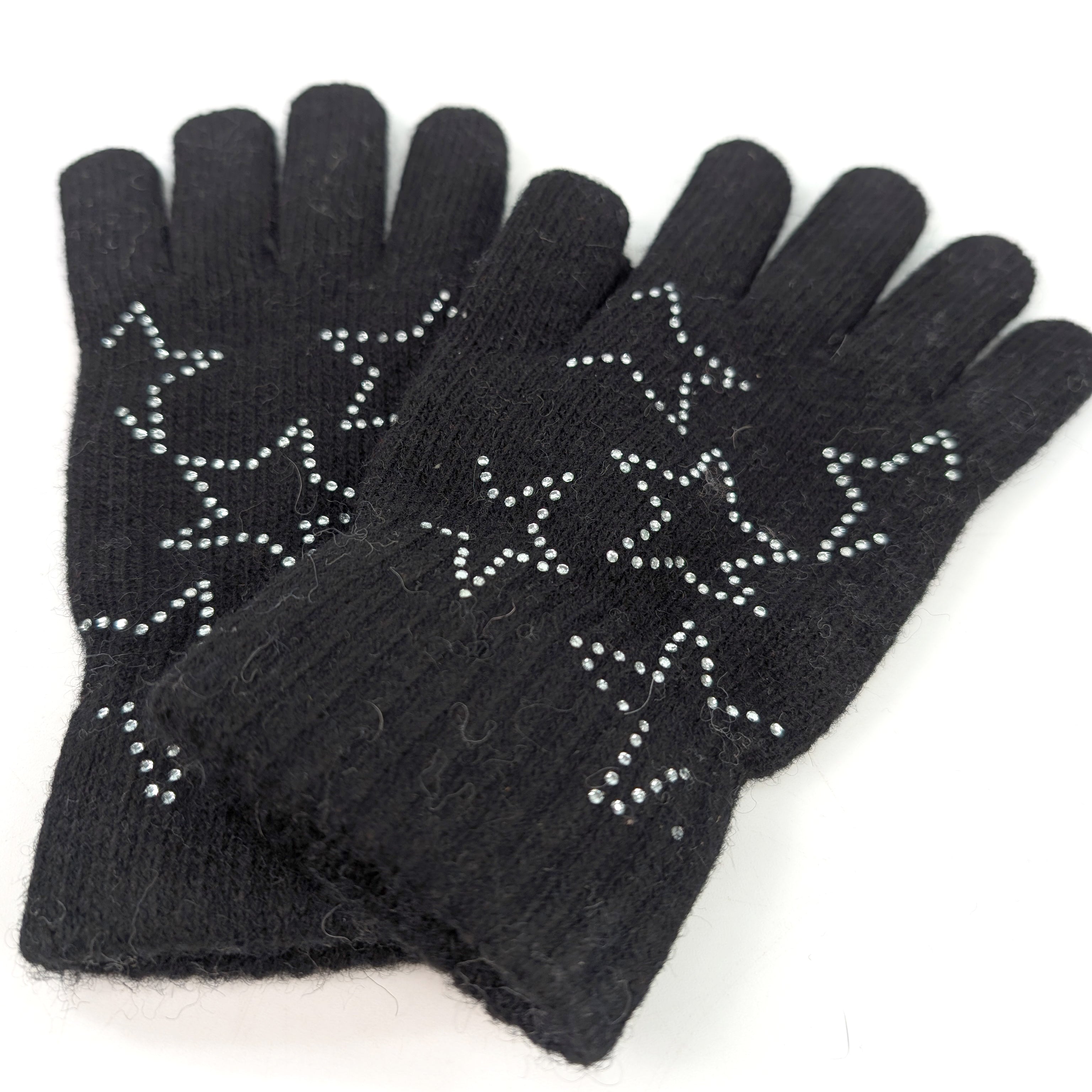 Twinkle Twinkle Gloves - Black Winter Gloves for Women & Men, Touchscreen Compatible, Warm & Stylish Cold Weather Accessories for Outdoor Activities, Driving, and Daily Use