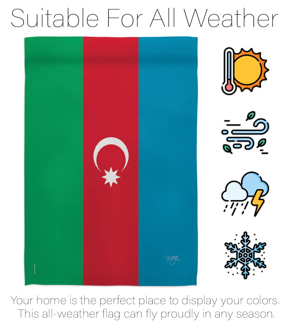 Azerbaijan National Flag Set 28x40