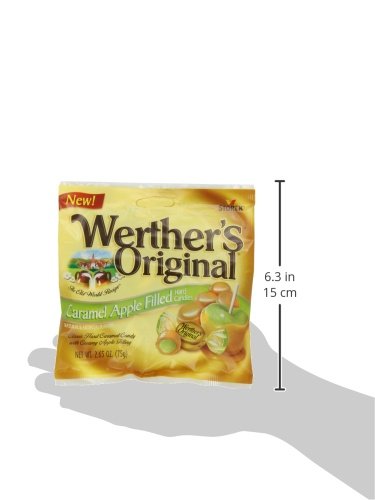 Werther's Original Caramel Apple Filled Hard Candy - 12 Pack (2.65oz Bags) | Bulk Individually Wrapped Caramel Sweets for Halloween, Christmas Party Favors & Office Treats