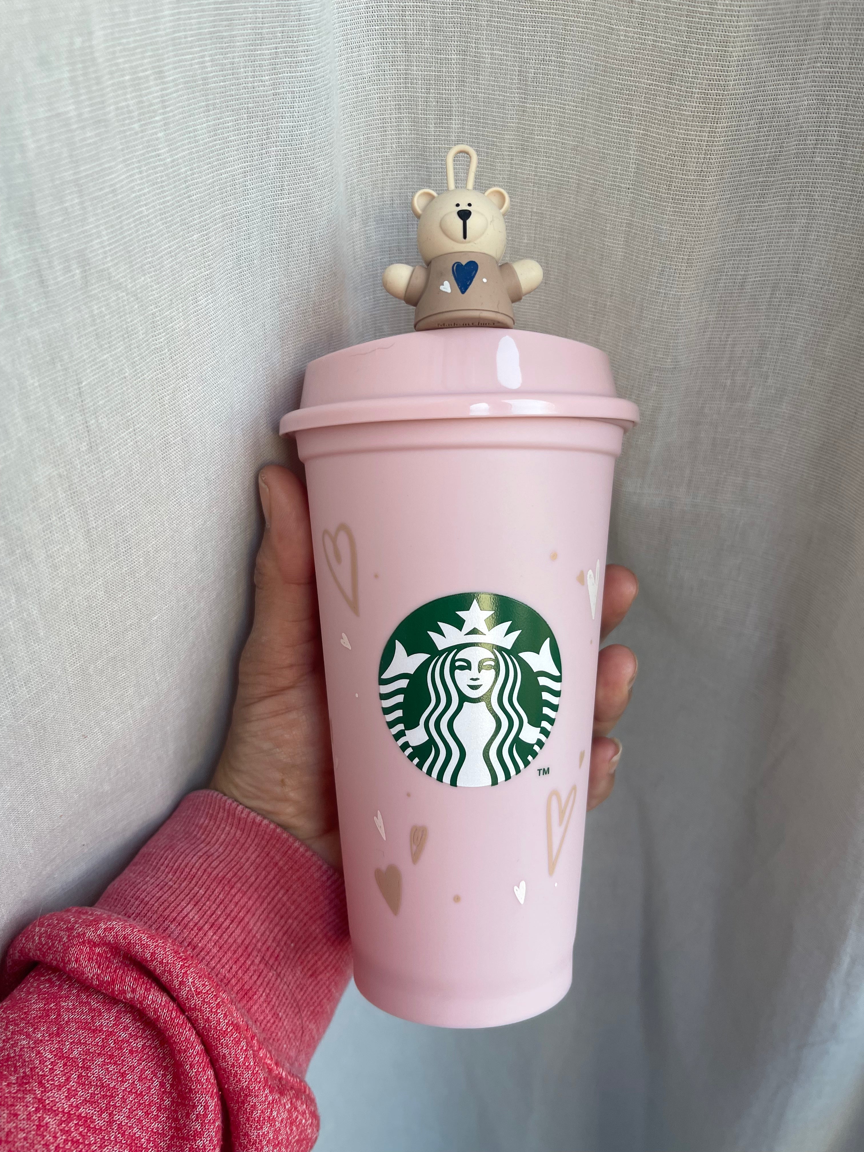 Starbucks Japan 2023 Valentine's Day Limited Edition Reusable Cup with Lid - Eco-Friendly Travel Mug for Coffee & Tea Lovers (Perfect for Office, Commute & Gift Giving)