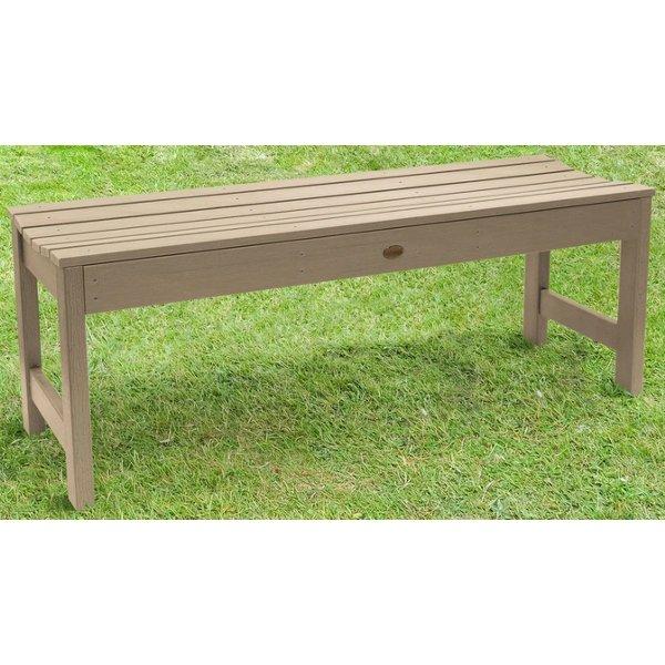 Lehigh Backless Synthetic Wood Picnic Bench - Durable Outdoor Dining Table for Patio, Garden & Park - Perfect for BBQs, Camping & Family Gatherings