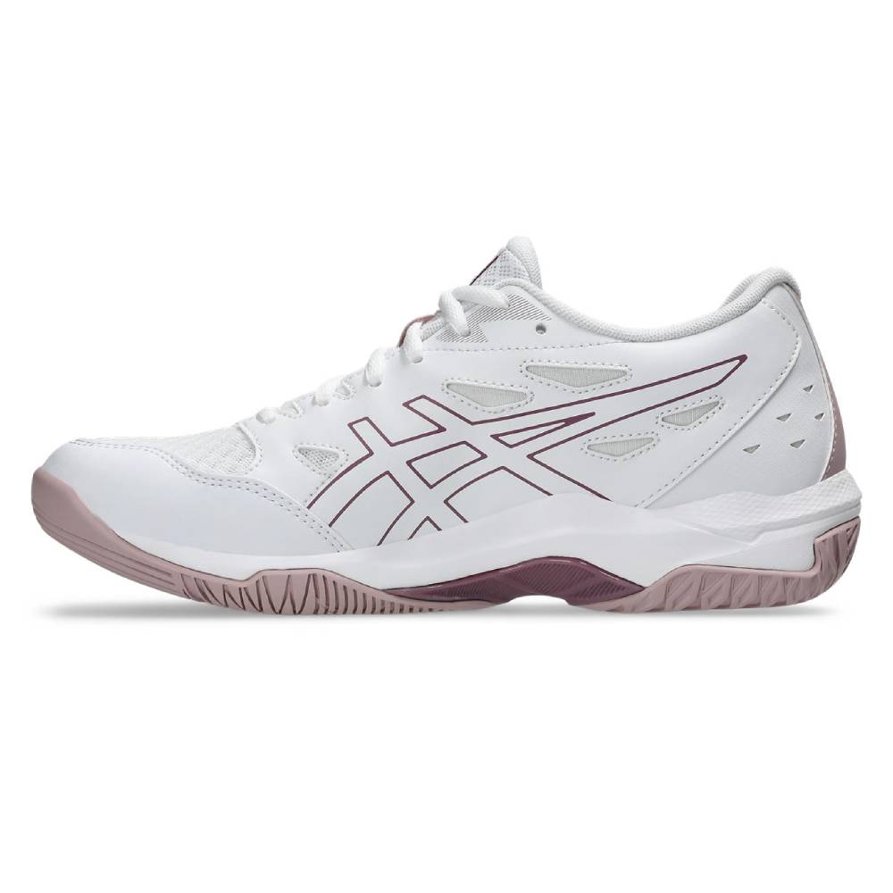 ASICS Gel Rocket 11 Women's Volleyball Shoes - Lightweight Indoor Court Sneakers for Badminton, Squash & Gym Training (White/Watershed Rose) - Perfect for Sports, Workouts & Casual Wear