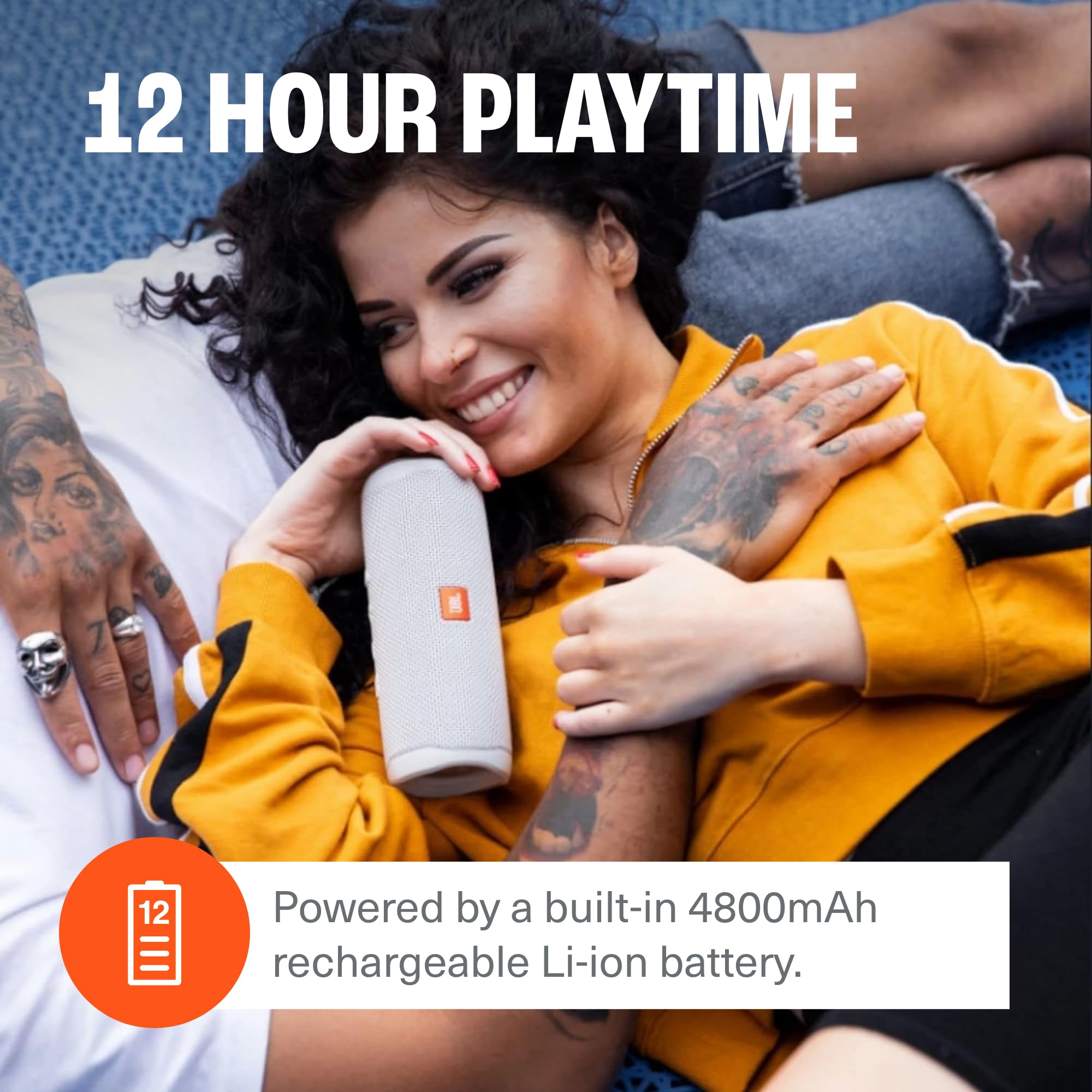 JBL FLIP 5 Waterproof Portable Bluetooth Speaker - Wireless Outdoor Speaker with 12 Hours Playtime, IPX7 Waterproof, JBL Bass Radiator - Perfect for Pool Party, Beach, Camping & Travel (Red)