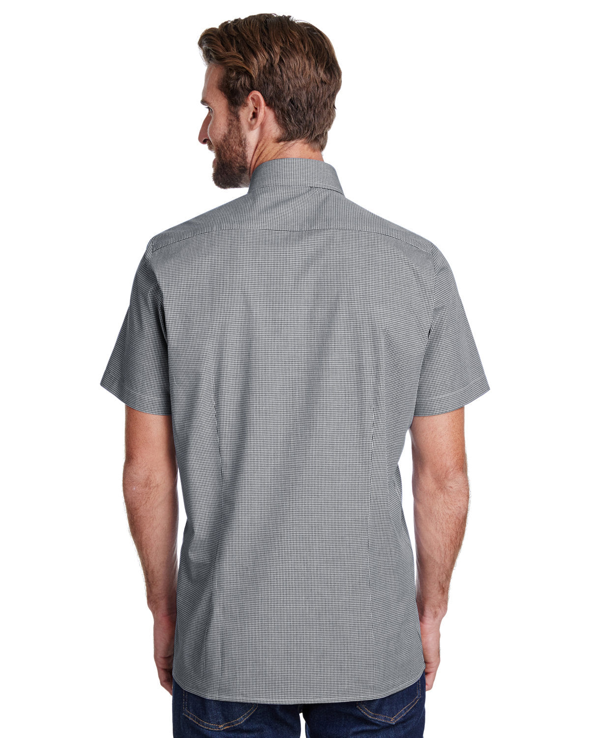 Reprime RP221 Men's Microcheck Gingham Short Sleeve Cotton Shirt - Artisan Collection | Casual Summer Wear & Outdoor Activities