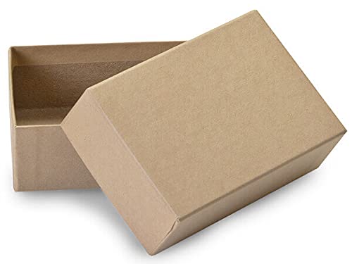 100 Pack 5.5x4x2 Inch Brown Kraft Mailing Boxes - Eco-Friendly Shipping Boxes for Parties, Holidays & Events - Made in USA - Perfect for Gift Packaging, Small Business Shipping & Ecommerce Orders