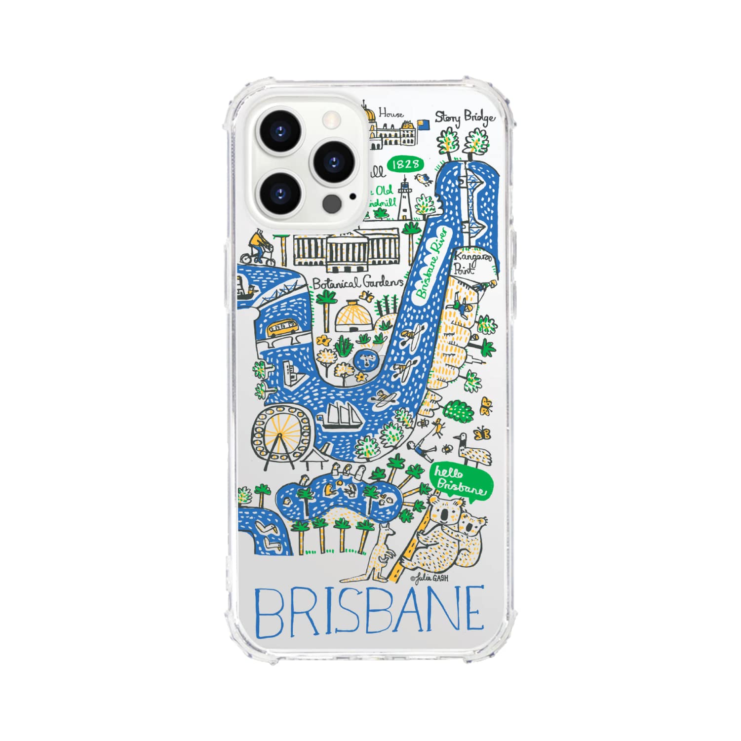 OTM Essentials Brisbane Cityscape Travel Phone Case - Durable Protective Cover for iPhone & Samsung - Perfect for Travel, Commuting & Everyday Use