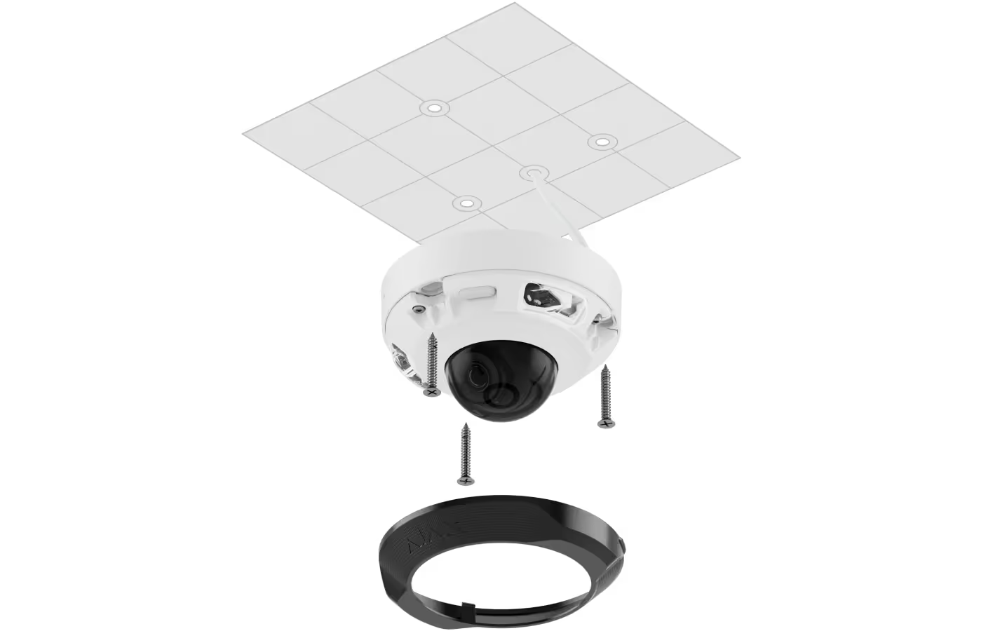 5MP Dome Security Camera Mini Black - Indoor/Outdoor IP Surveillance Camera for Home & Business Security Monitoring