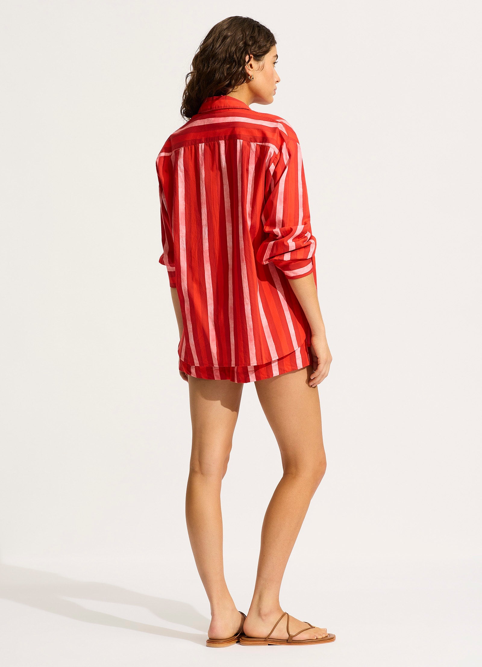 Stylish Oversized Button Up Shirt with Flame Print - Trendy Loose Fit Casual Shirt for Women & Men - Perfect for Streetwear, Layering, and Everyday Fashion Outfits