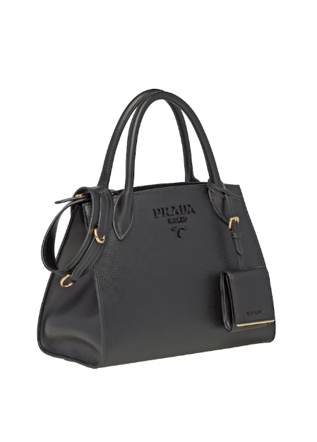 Prada Monochrome Saffiano Leather Handbag for Women - Luxurious Designer Tote Bag in Magnolia Pink | Perfect for Work, Travel & Everyday Use
