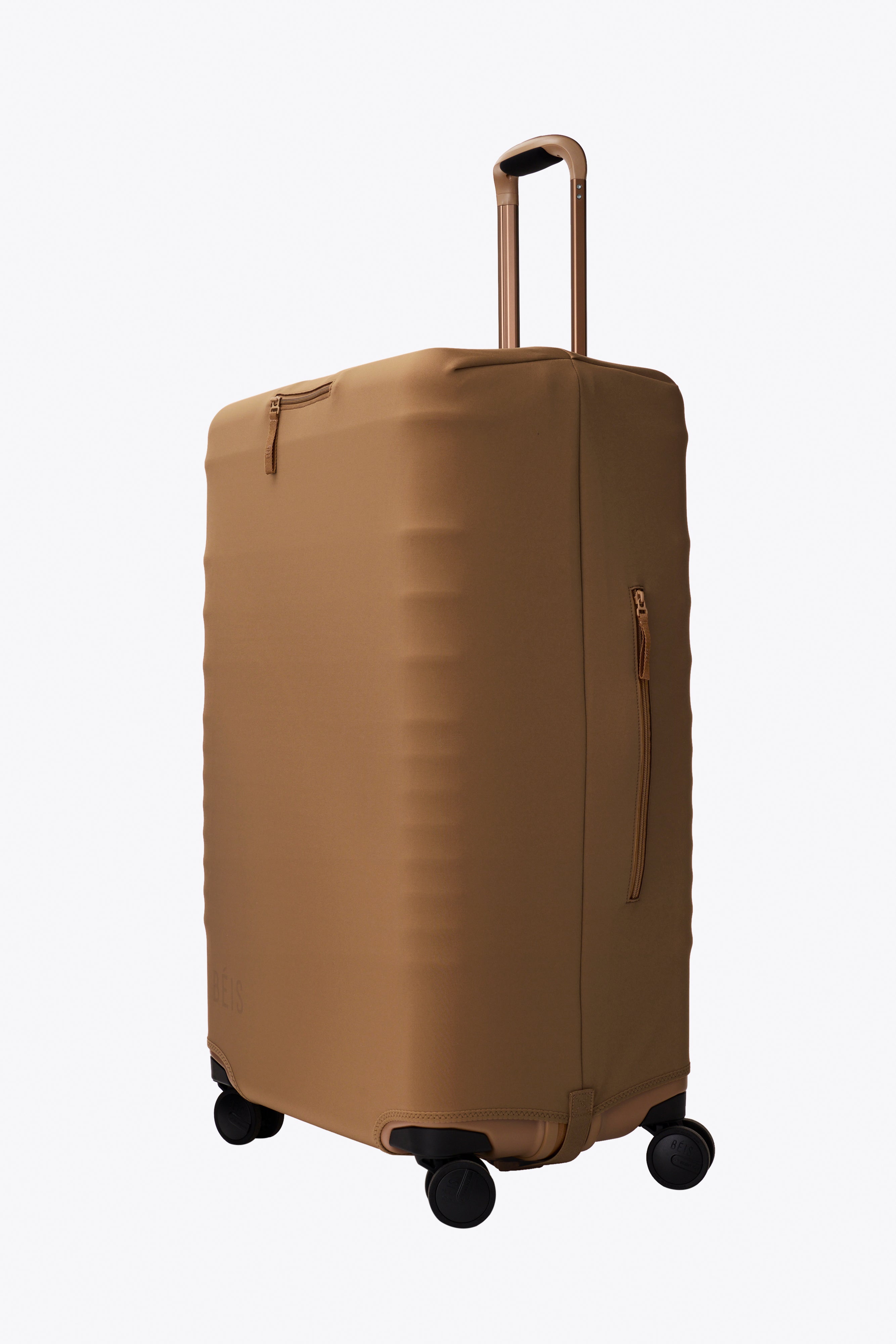 Premium Camel-Colored Large Check-In Luggage Cover - Durable Travel Suitcase Protector for Airlines, Vacations & Business Trips