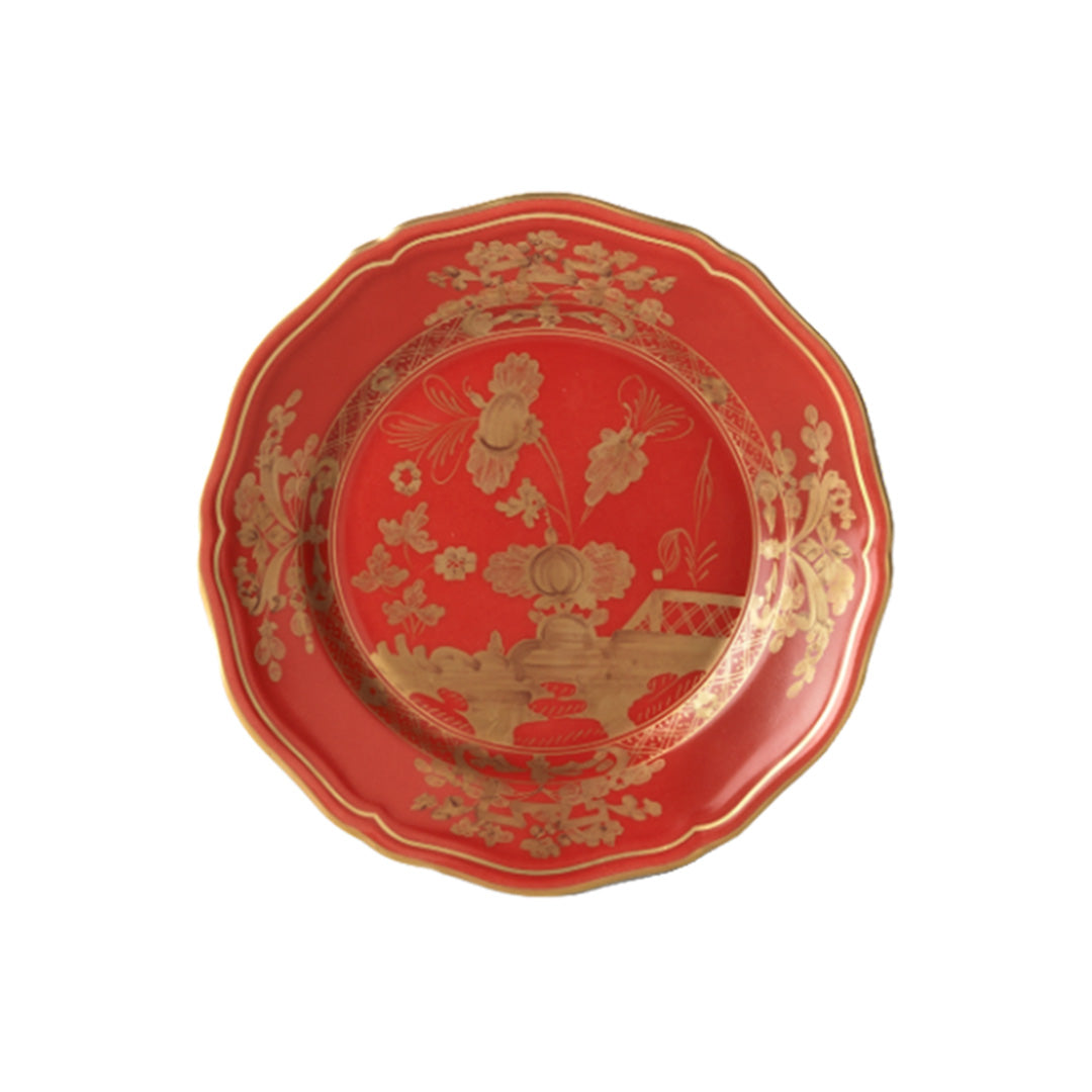 Oriente Italiano Bread Plate Rubrum - Authentic Italian Ceramic Serving Dish for Bread, Cheese & Appetizers | Perfect for Dinner Parties, Weddings & Home Decor