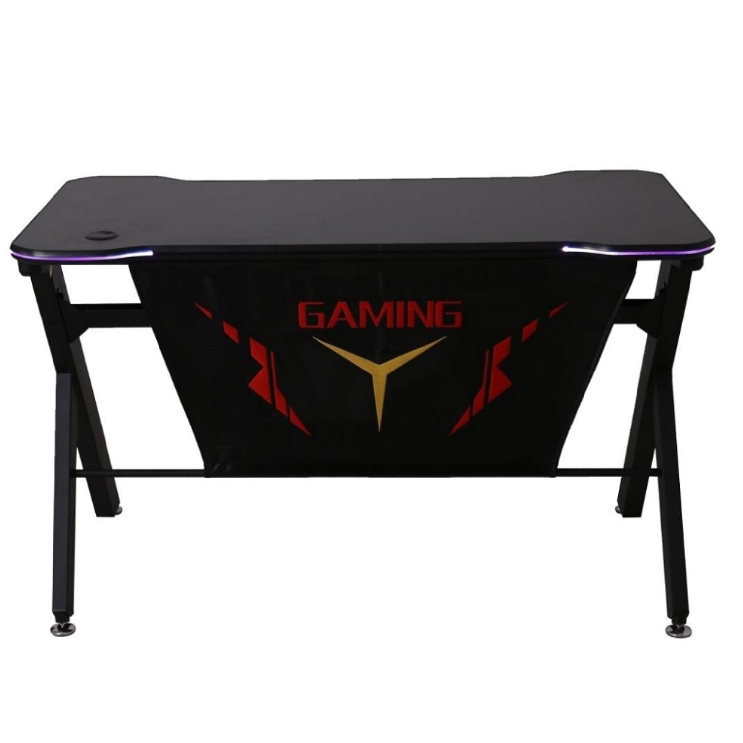 R100 LED Gaming Desk - RGB Illuminated Ergonomic Computer Desk for Gamers & Streamers - Perfect for Gaming Setups, Home Office & Streaming Studios