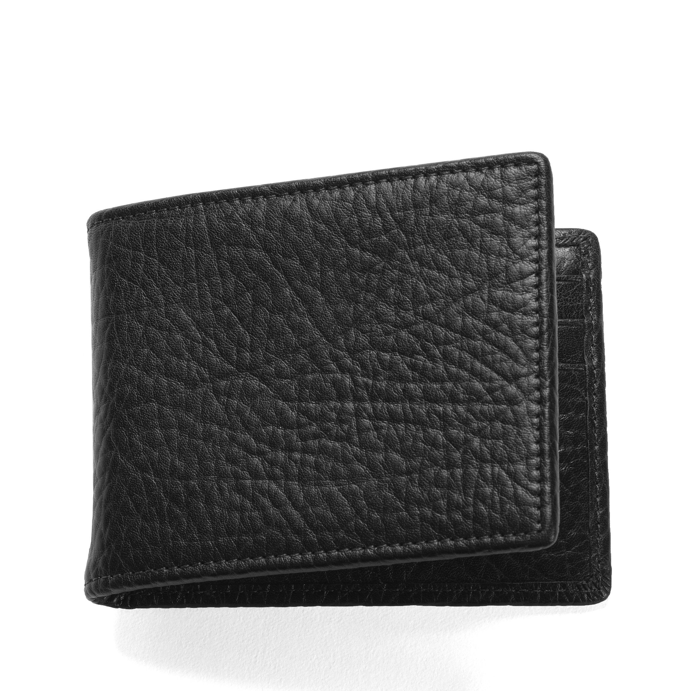 Premium Ebony Bifold Wallet with Money Clip - Slim RFID Blocking Leather Wallet for Men - Perfect for Everyday Carry, Business & Travel
