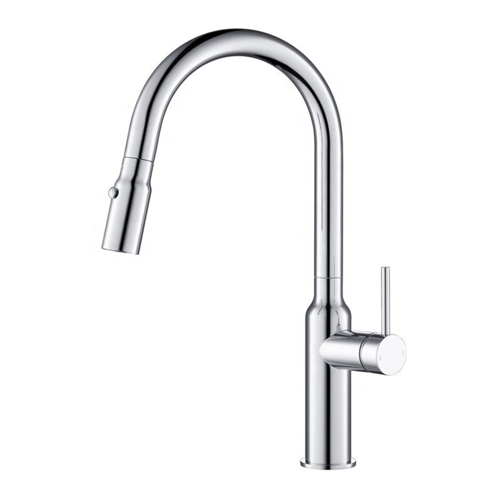 High Arc Single-Hole Kitchen Faucet with Pull Down Sprayer - Single Handle Hot & Cold Water Mixer Tap for Sink - Perfect for Modern Kitchens, Outdoor Bars & RV Use