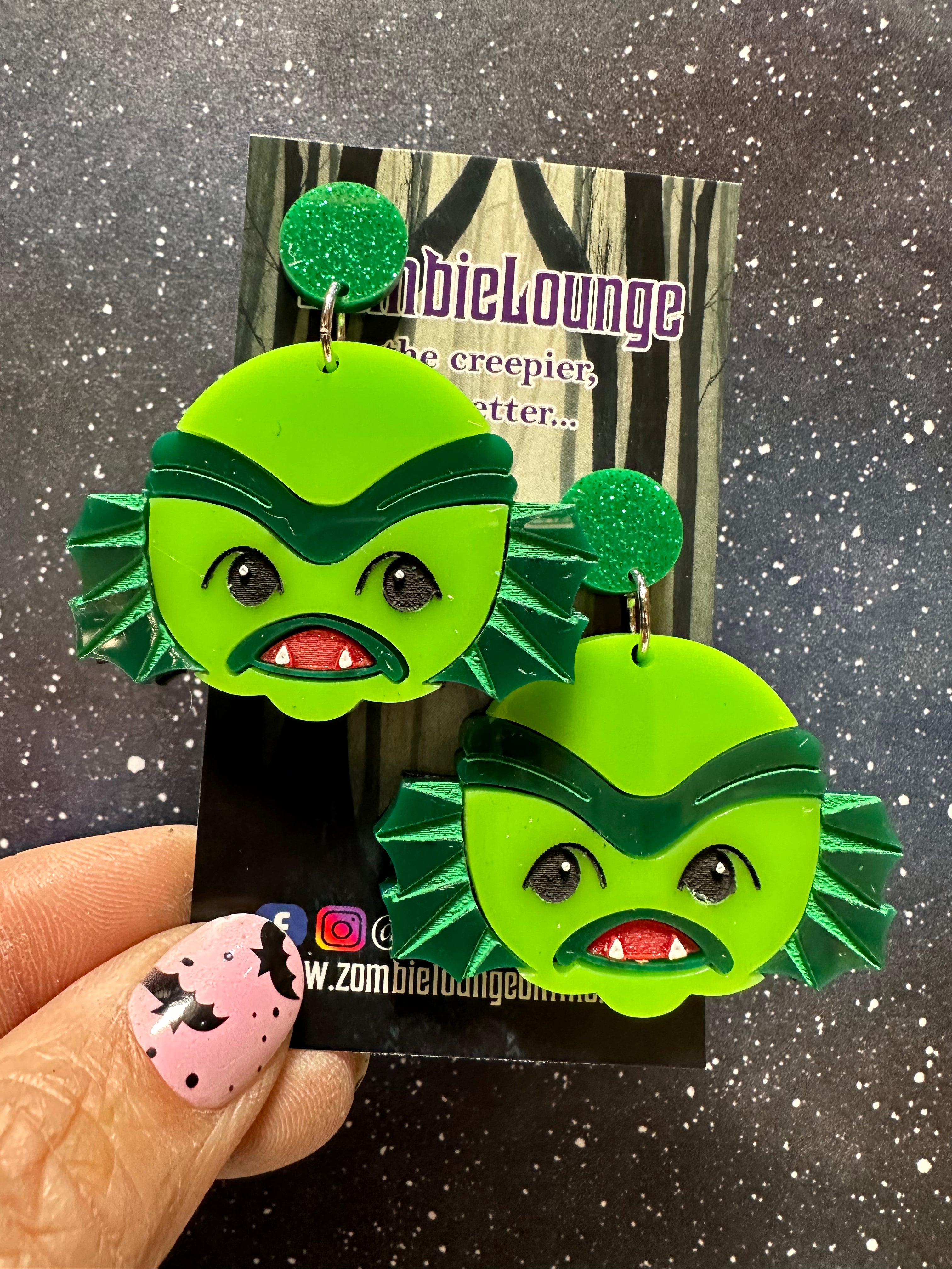 Cute Kawaii Kewpie Doll Creature Earrings for Women - Unique Handmade Resin Jewelry Gift for Girls, Teens, Best Friends (Perfect for Parties, Cosplay, Everyday Wear)