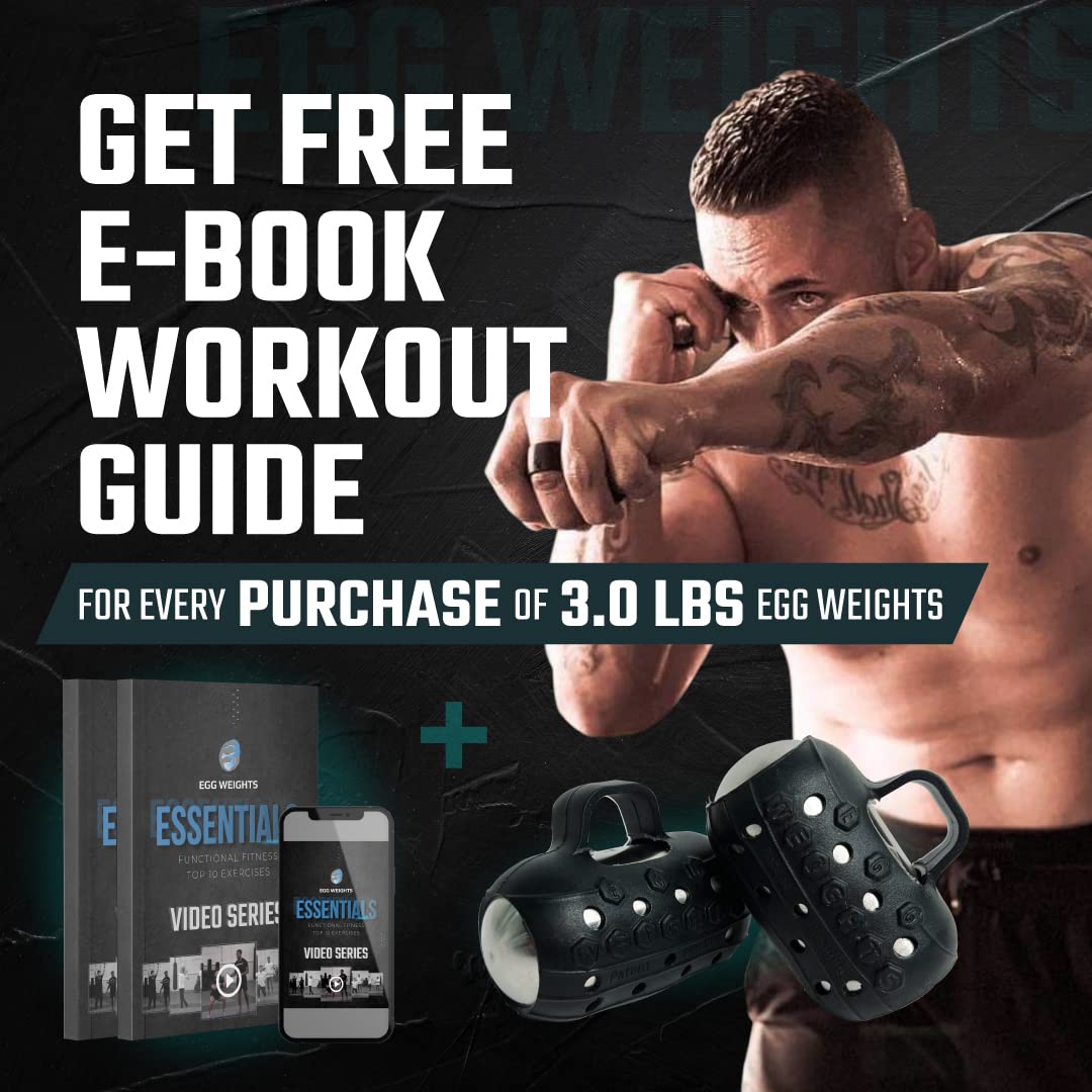 Egg Weights Dumbbell Set for Men & Women - Free Weight Handheld Exercise Equipment for Kickboxing, Shadowboxing, Yoga - Home & Gym Fitness Training Accessories