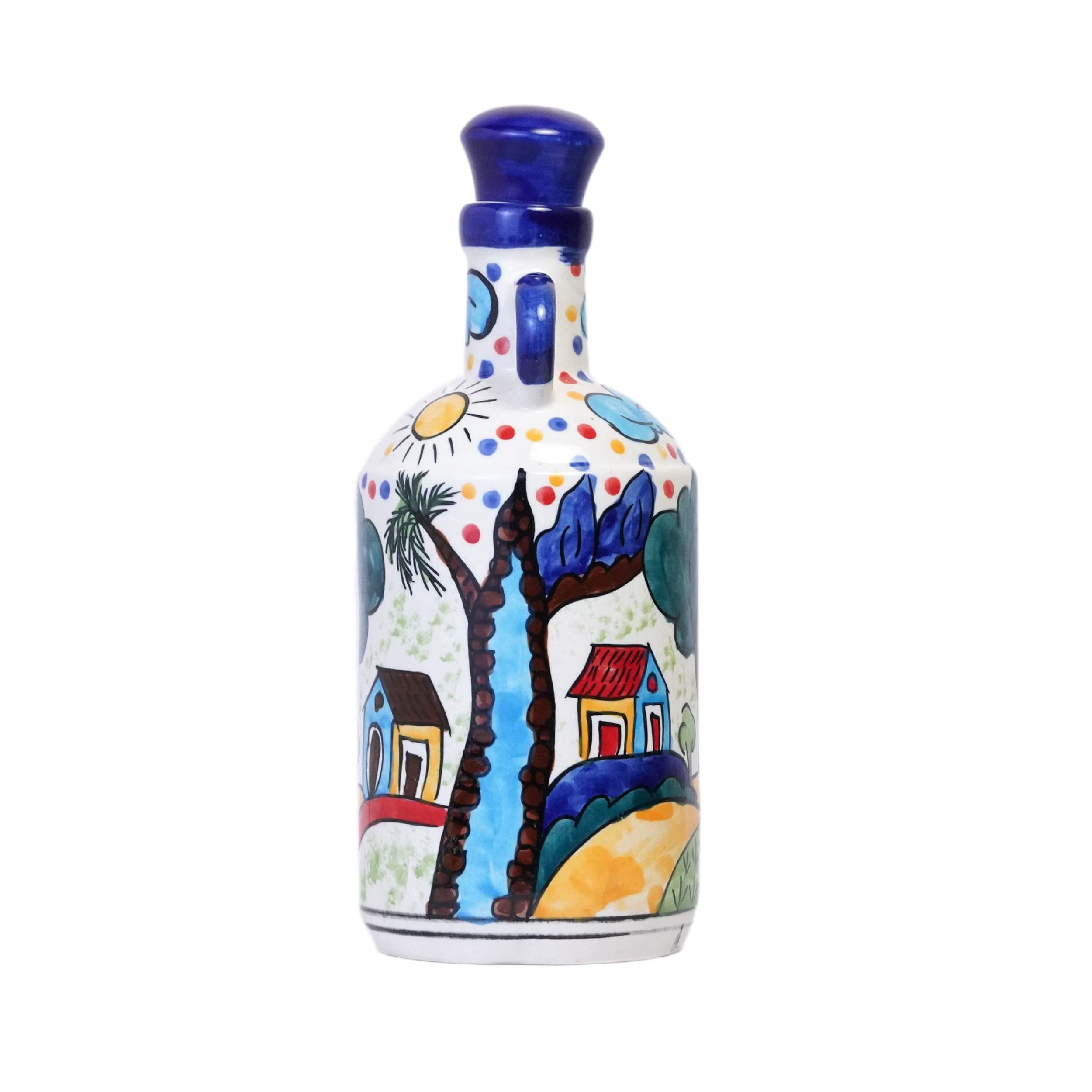 KITDECO 1000ml Oil Dispenser Bottle with Hut Pattern - Kitchen Oil Sprayer & Vinegar Bottle for Cooking | 100% Food Safe, Microwave Safe | Perfect for Salad Dressing, Baking & Frying