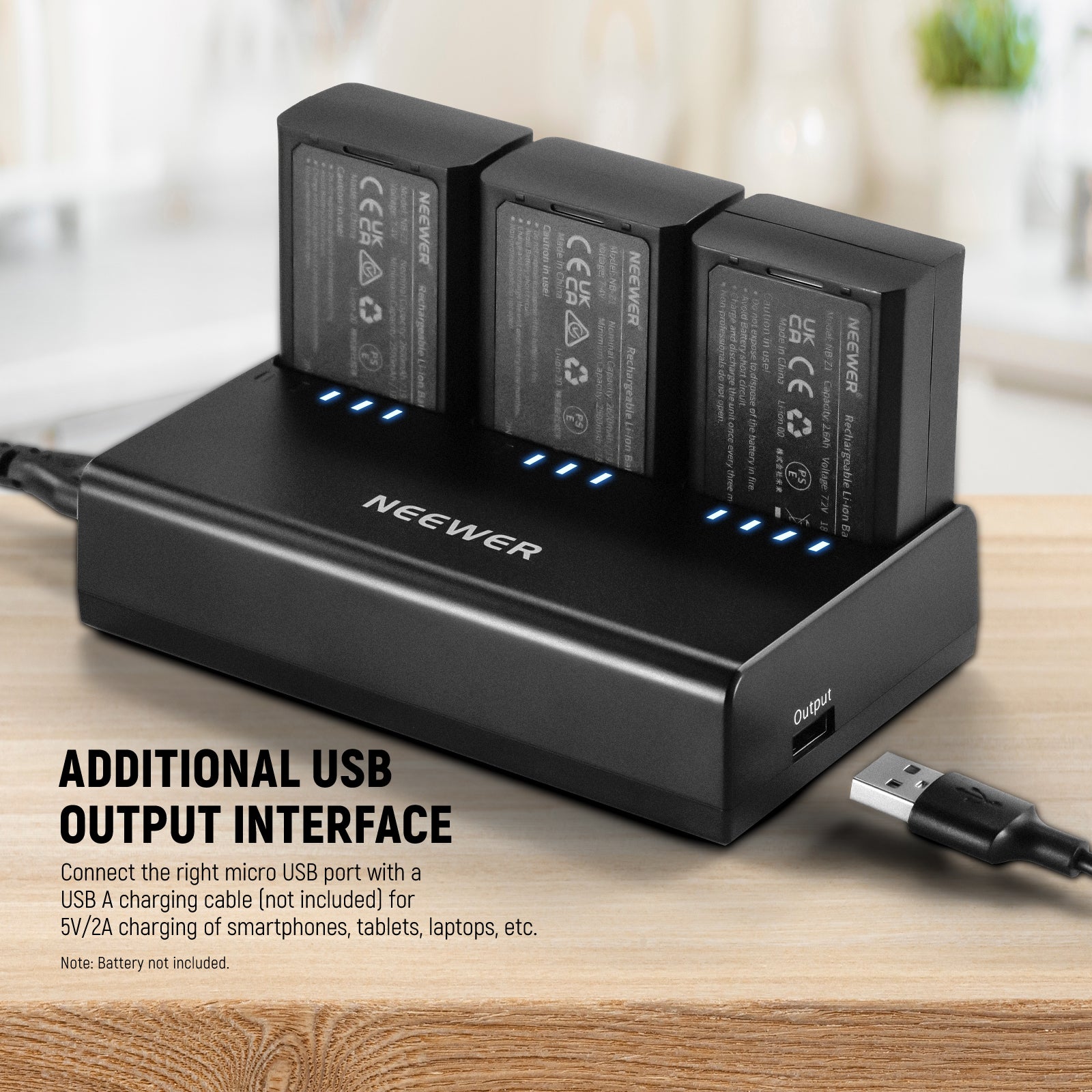 NEEWER NC3 Z1 Triple Slot Battery Charger Kit for Z2 Z1 Z760 Z880 Cameras - Fast Charging for Professional Photography & Videography - Perfect for Studio, Travel, and On-the-Go Shooting