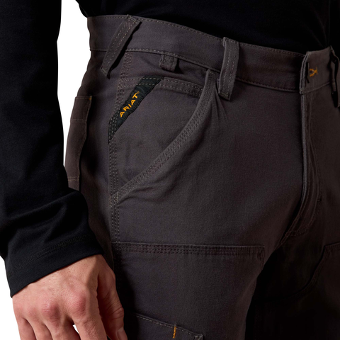 Ariat Men's Rebar M4 DuraStretch Work Pants - Double Front, Straight Leg, Durable Stretch Denim for Construction & Outdoor Work