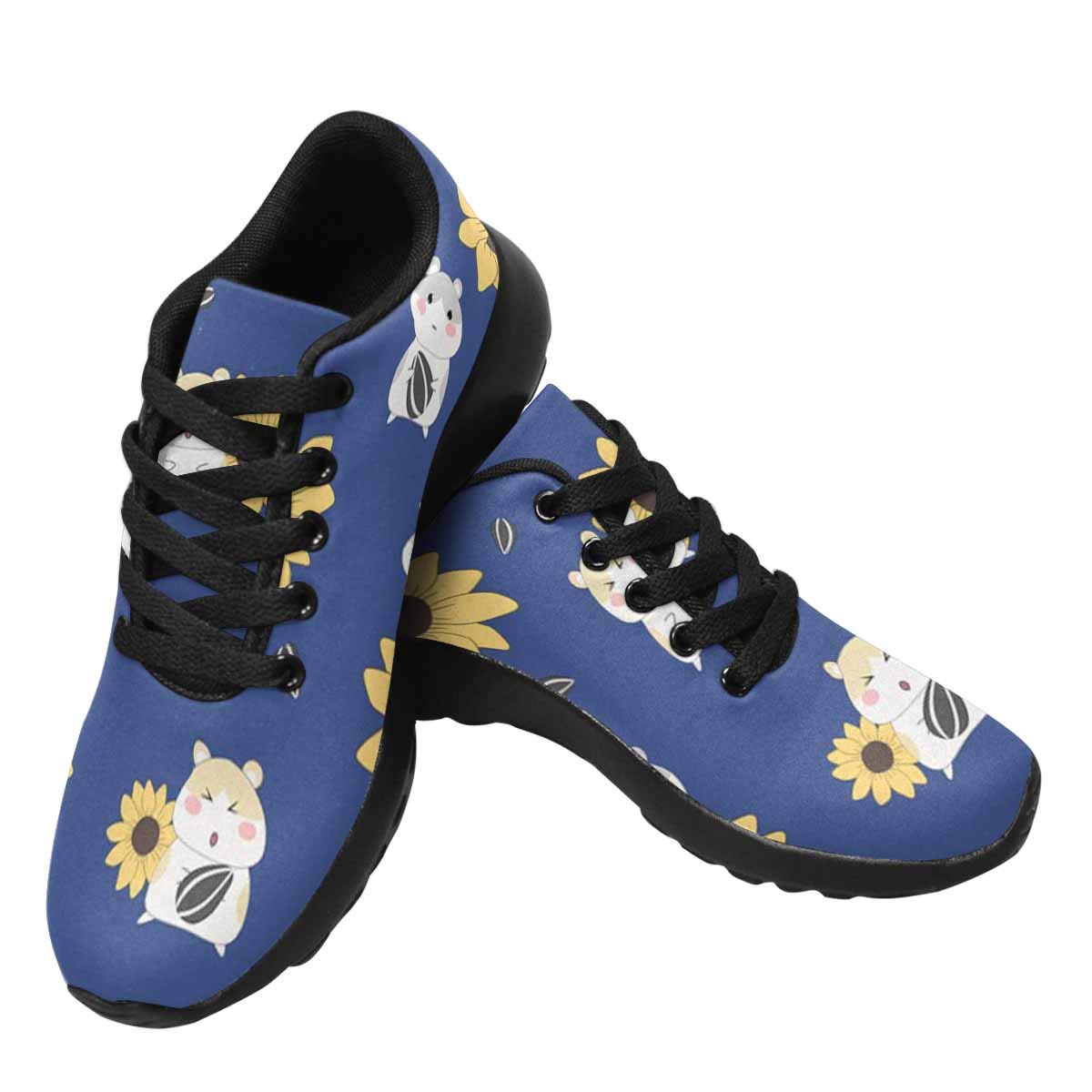 **InterestPrint Women's Running Shoes - Lightweight Breathable Athletic Tennis Sneakers with Cute Green Owl & Guitar Design | Perfect for Jogging, Gym Workouts & Casual Wear**