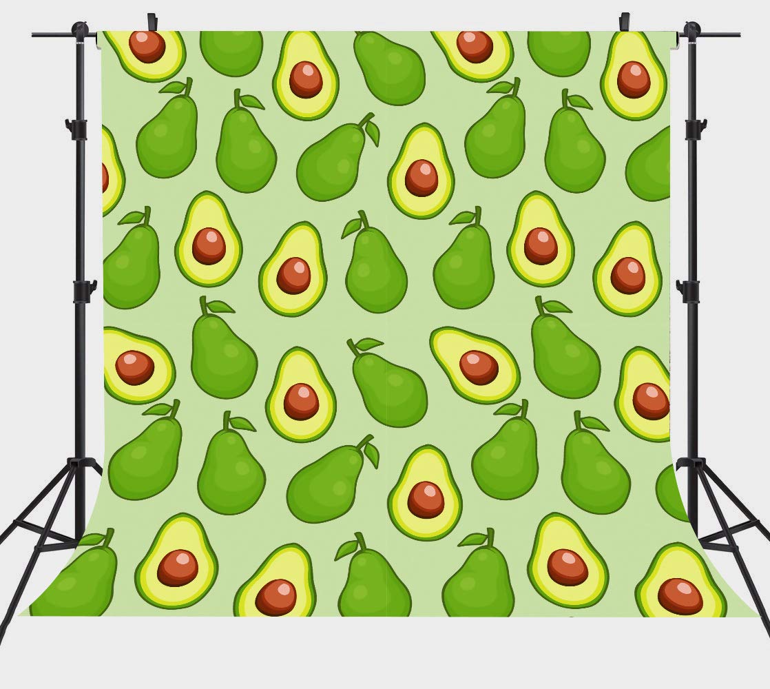 6x6ft Green Avocado Photography Backdrop - Newborn Baby Portrait, Baby Shower Decor, 1st Birthday Party Background for Girls - Perfect for Cake Table Decorations & Frutti Themed Celebrations (LYST1113)