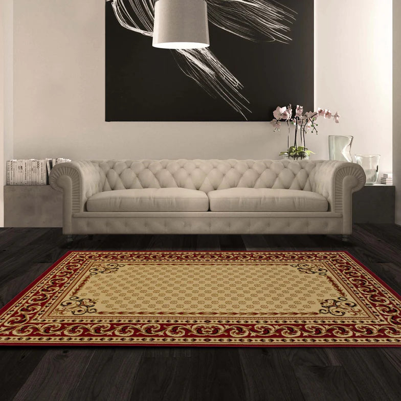 Longfield Floral Oriental Traditional Formal Indoor Area Rug - Elegant Home Decor for Living Room, Bedroom & Dining Room