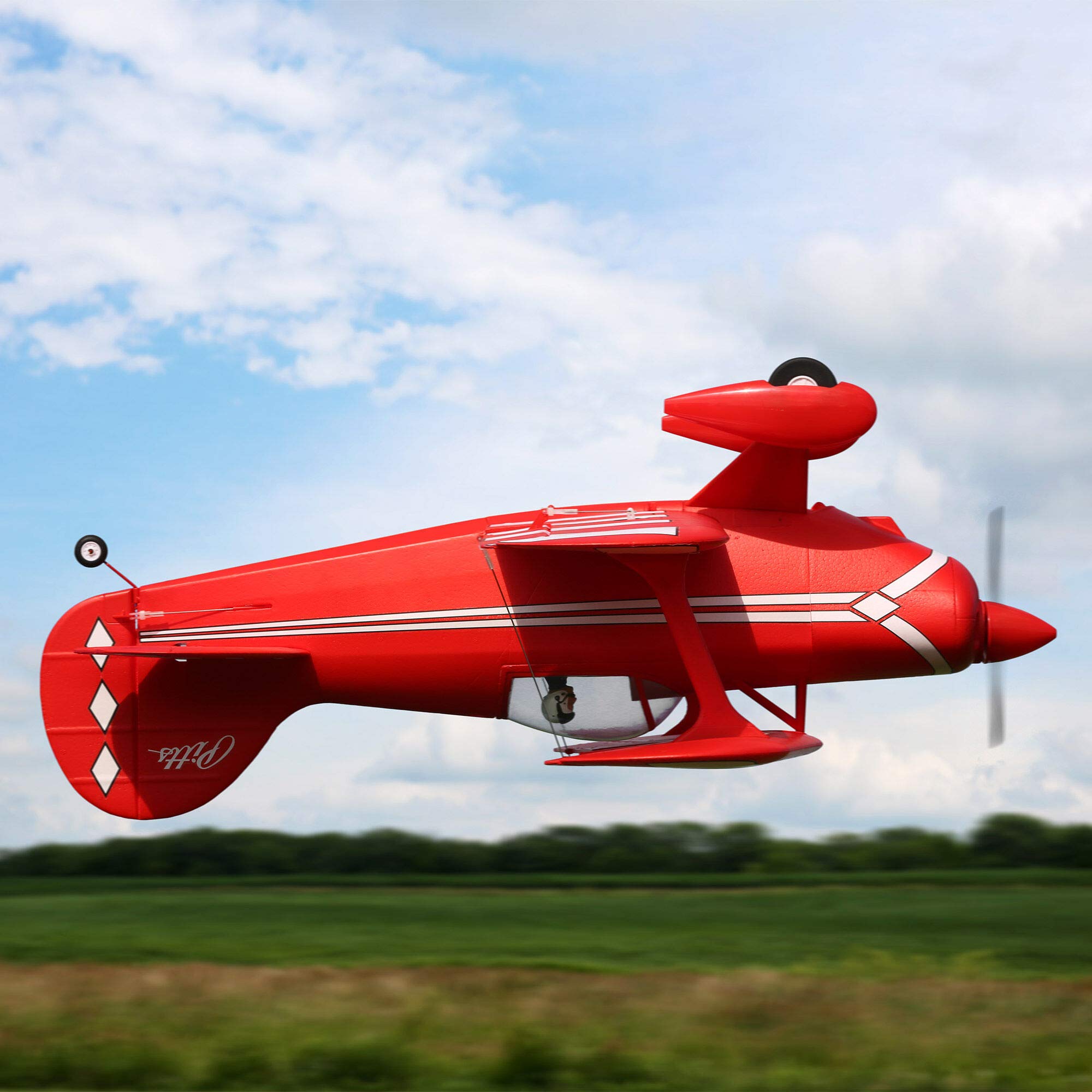 E-flite RC Airplane Pitts S-1S BNF Basic - 850mm Wingspan with AS3X & SAFE Select Technology | No Transmitter, Battery, or Charger Included | Perfect for Intermediate Pilots & Aerobatic Flying