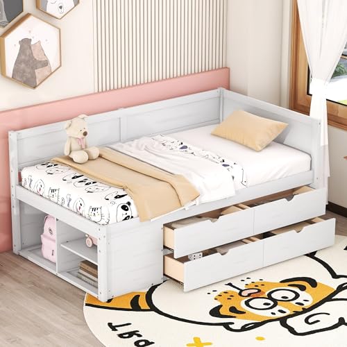 White With 4 Drawers