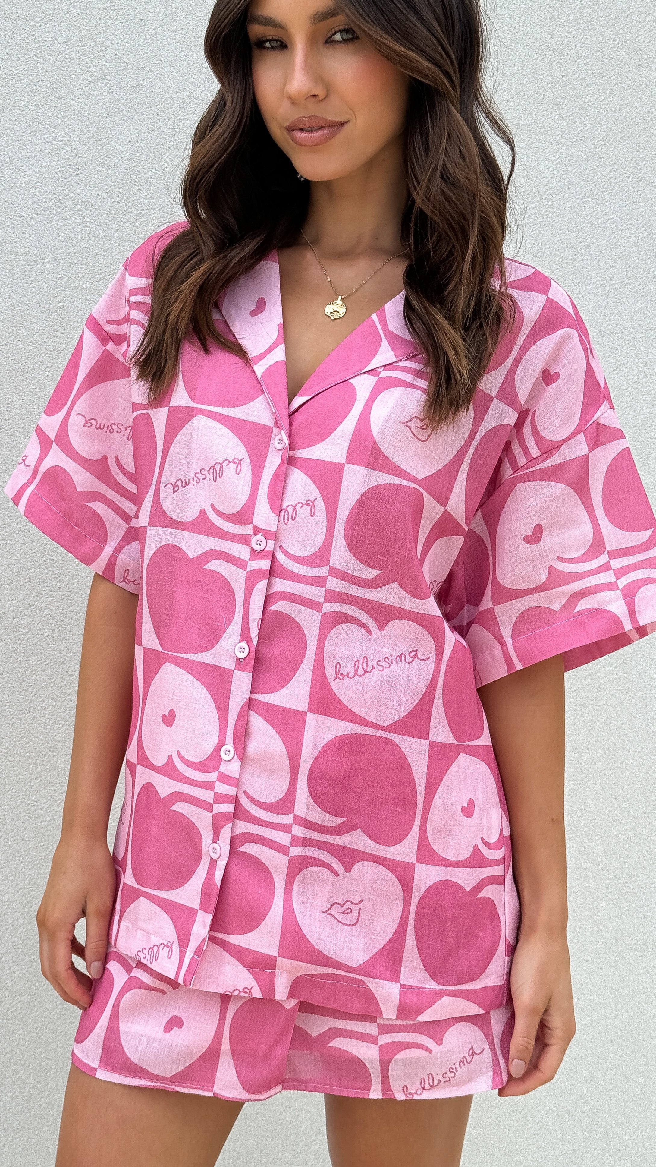Abilene Women's Pink Button Up Shirt - Casual & Office Wear - Perfect for Work, Dates & Everyday Outfits