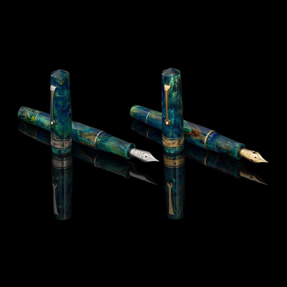 Leonardo × @micahfinds Revival Copper Patina 14K Gold Fountain Pen - Luxury Writing Instrument for Calligraphy, Journaling & Gift Giving