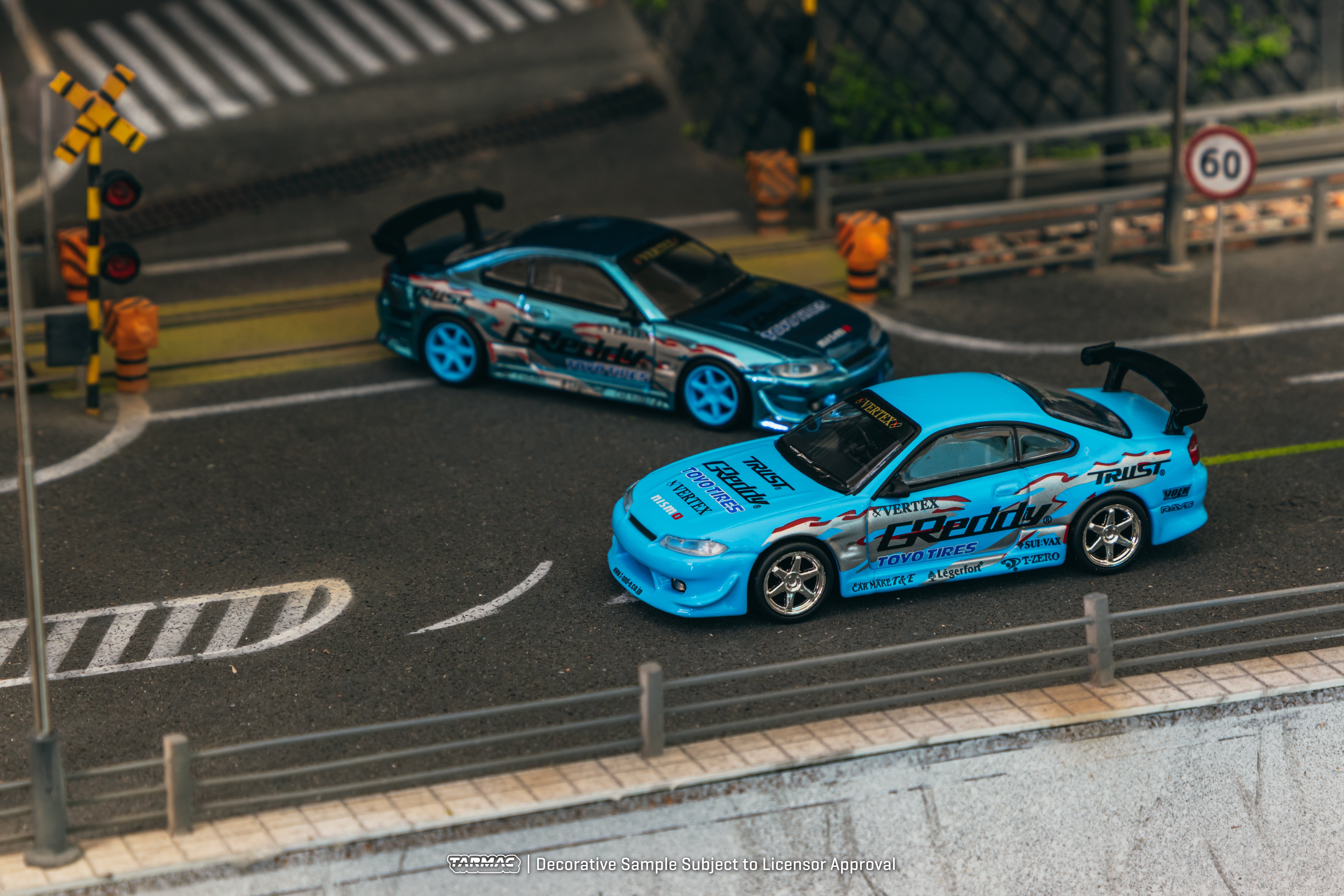 Tarmac Works 1/64 Scale Diecast Model - Nissan Silvia S15 GReddy Mijo Special Edition - Limited Edition Collectible Car for Display & Racing - Perfect for Car Enthusiasts & Model Collectors