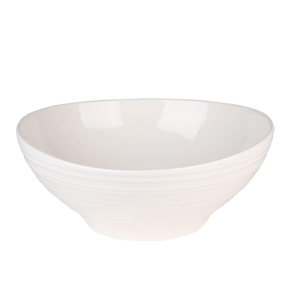 Swirl White Ceramic Vegetable Serving Bowl - Elegant & Durable for Salads, Fruits, Snacks - Perfect for Dining, Entertaining & Kitchen Decor