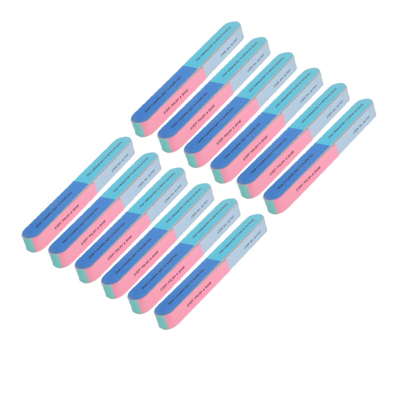 FOMIYES 12pcs Nail Buffer Blocks Set - 7 Steps Manicure Kit for Home & Salon Use