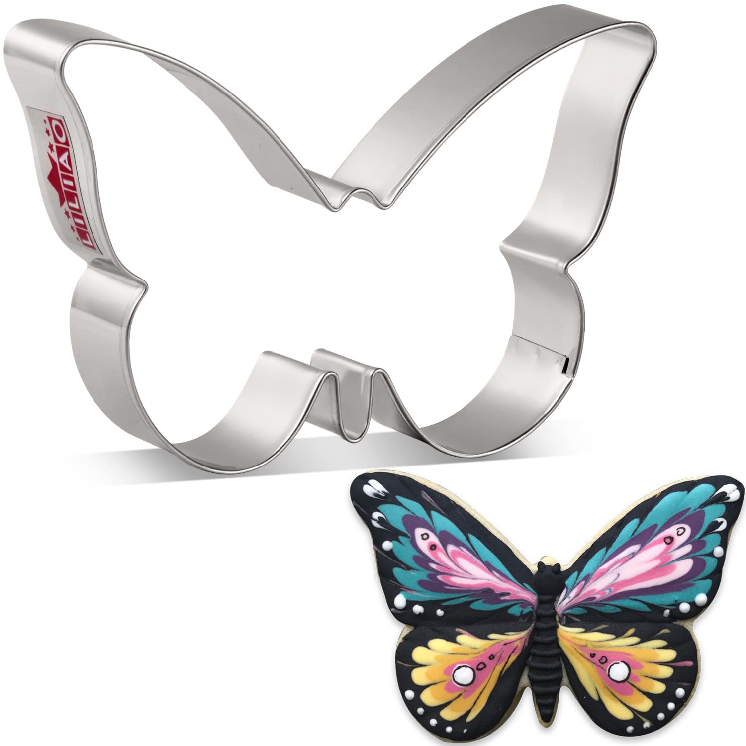 LILIAO Spring Butterfly Cookie Cutter Set - 4.5 x 3 Inch Stainless Steel Baking Tools for Cookies, Pastries, Fondant - Perfect for Easter, Birthday Parties & DIY Decorations