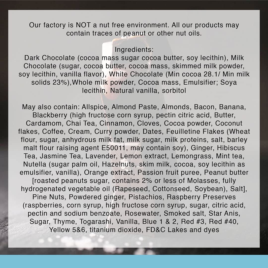 Premium Chocolate Gift Box by Dallmann Confections - 50 Pcs Handcrafted Chocolates with Silver Satin Ribbon | Elegant Birthday, Anniversary & Corporate Gifts | Perfect for Holidays, Valentine's Day & Special Occasions