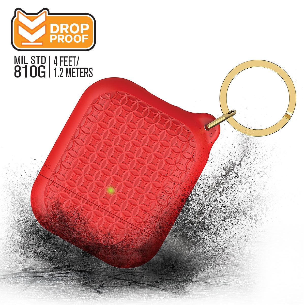 Premium AirPods 1 & 2 Protective Case with Keychain - Durable Cover for Apple AirPods 1st & 2nd Generation - Perfect for Travel, Gym & Everyday Use
