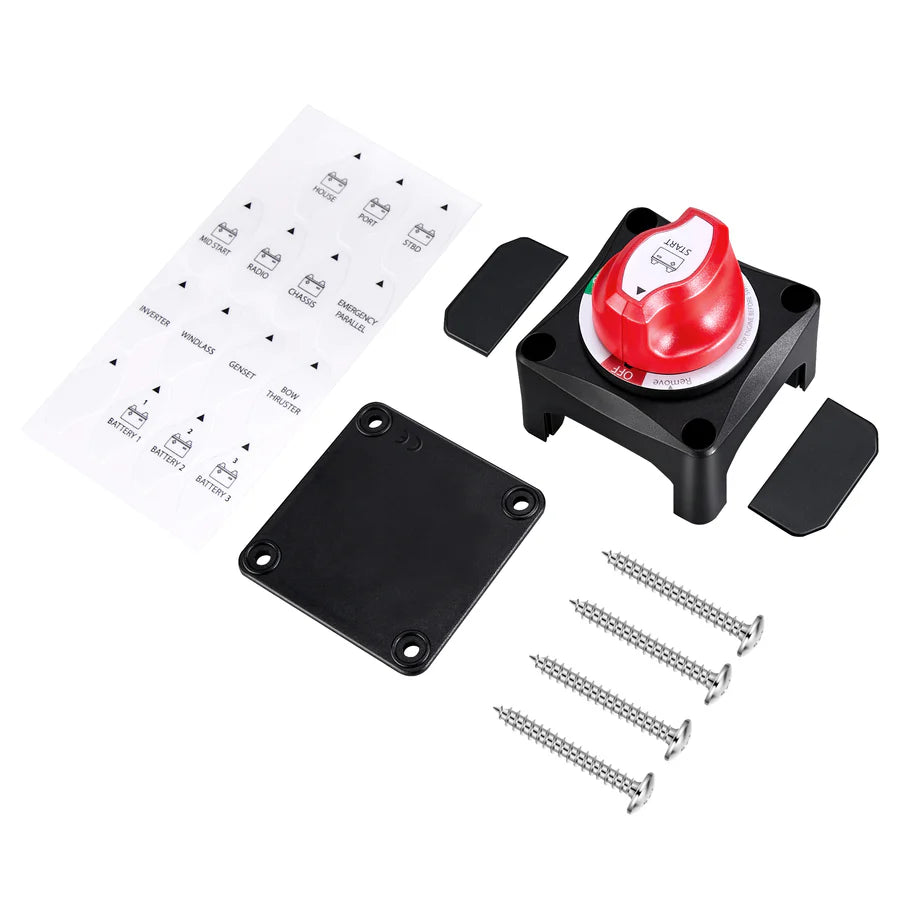 Rich Solar Battery Switch ON/OFF 275A - Heavy Duty DC Power Disconnect for Solar Panels, RV, Marine & Off-Grid Systems - Perfect for Solar Energy Control & Emergency Shutoff