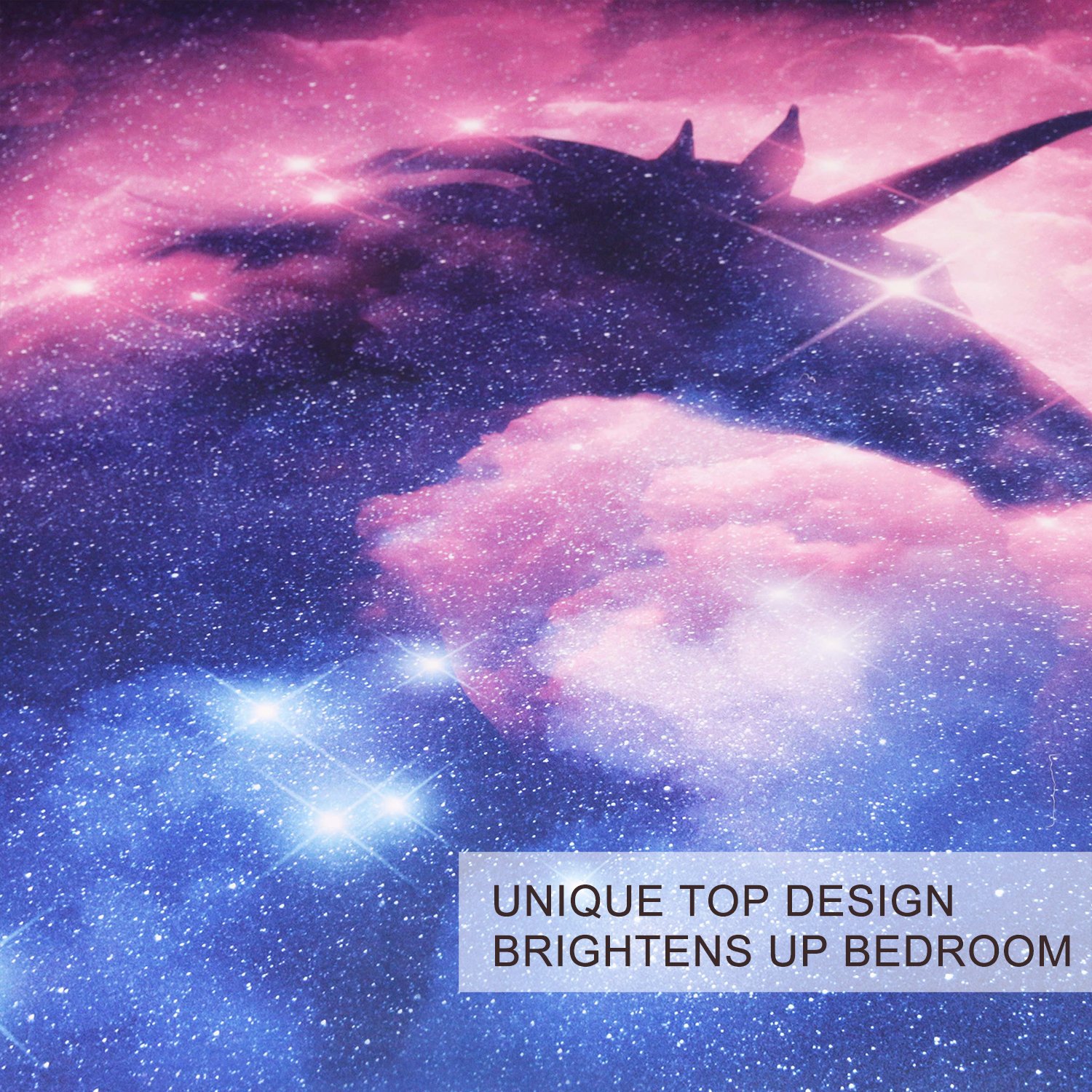 BlessLiving Purple Galaxy Unicorn Twin Bedding Set for Kids & Teens | 3-Piece Psychedelic Space Unicorn Comforter Set with Sparkly Pink & Purple Design | Perfect for Girls' Bedroom Decor, Sleepovers & Fantasy Themed Rooms