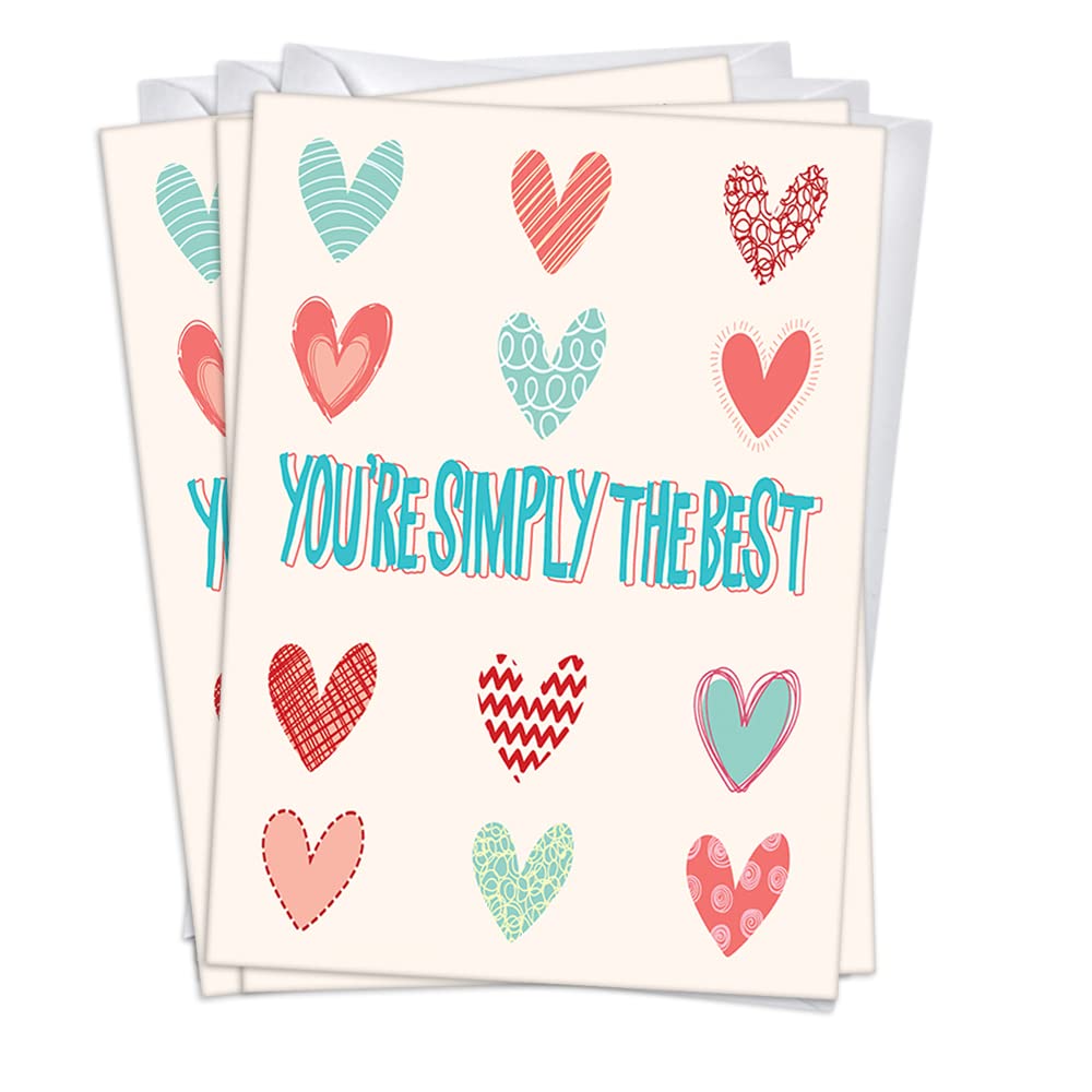 Wright Home & Gift Hearts Mother's Day Greeting Cards Set - 3 Pack with 3 Envelopes (5x7 inches) - Perfect for Mother's Day Gifts, Thank You Cards & Special Occasions