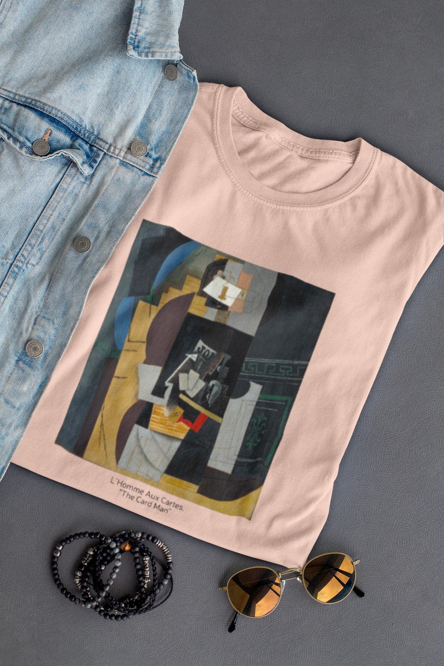 Stylish The Card Man Graphic T-Shirt for Women - SmartPrintsInk Designs Sand Color | Casual Wear, Street Fashion, Gift Idea