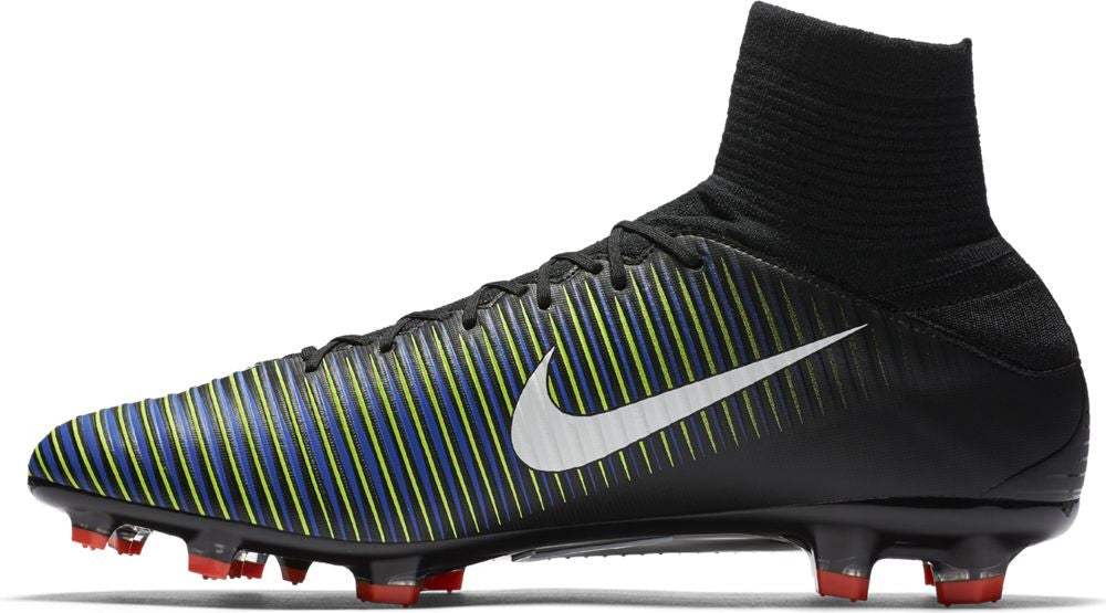 Nike Mercurial Veloce III Dynamic Fit FG Soccer Cleats - Black/Electric Green - Lightweight Football Shoes for Men - Perfect for Turf & Firm Ground Soccer Matches