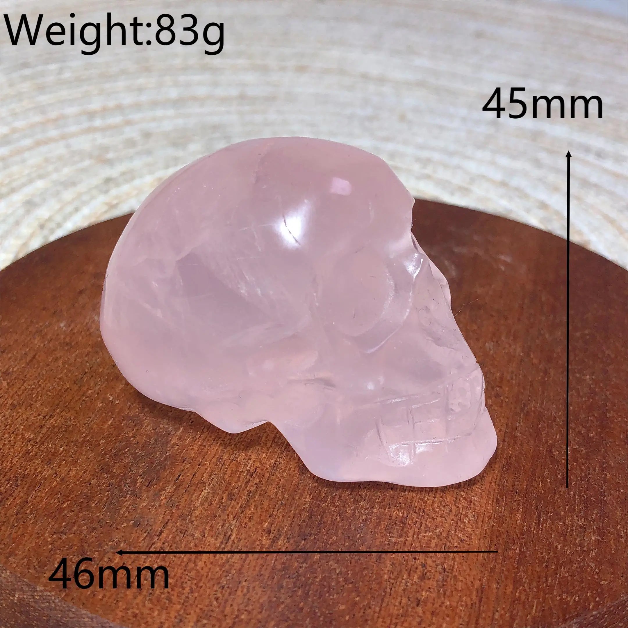 Natural Rose Quartz Crystal Skull Carving - Reiki Healing Stone, Positive Energy Decor, High Quality Mineral Specimen for Home & Office Decoration | Meditation, Feng Shui, Spiritual Gifts