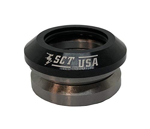 SCT USA Threadless Integrated Headset - Lightweight Bicycle & Scooter Headset Bearings for Smooth Steering - Perfect for BMX, Mountain Bikes, and Electric Scooters