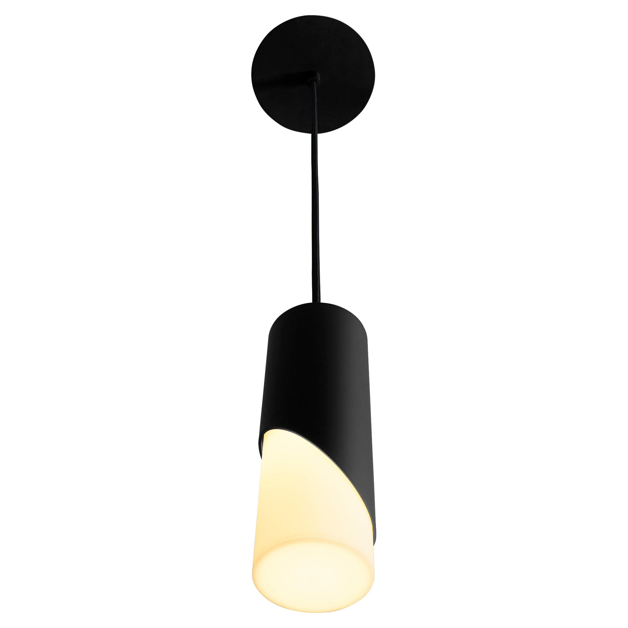 Oxygen Ellipse 3 667 215 Pendant Necklace - Black Acrylic Modern Minimalist Jewelry for Women | Perfect for Everyday Wear, Office & Special Occasions