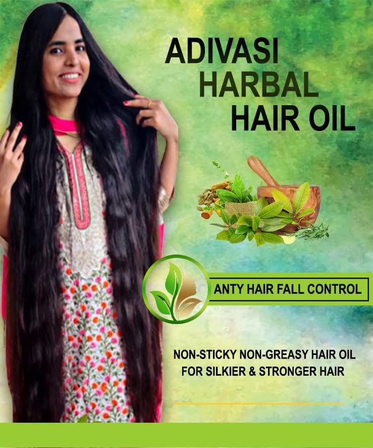 CHAMIT 2x Faster Herbal Hair Growth Oil - 100% Natural Ingredients for Thicker, Longer Hair - Perfect for Daily Scalp Massage & Hair Care Routine