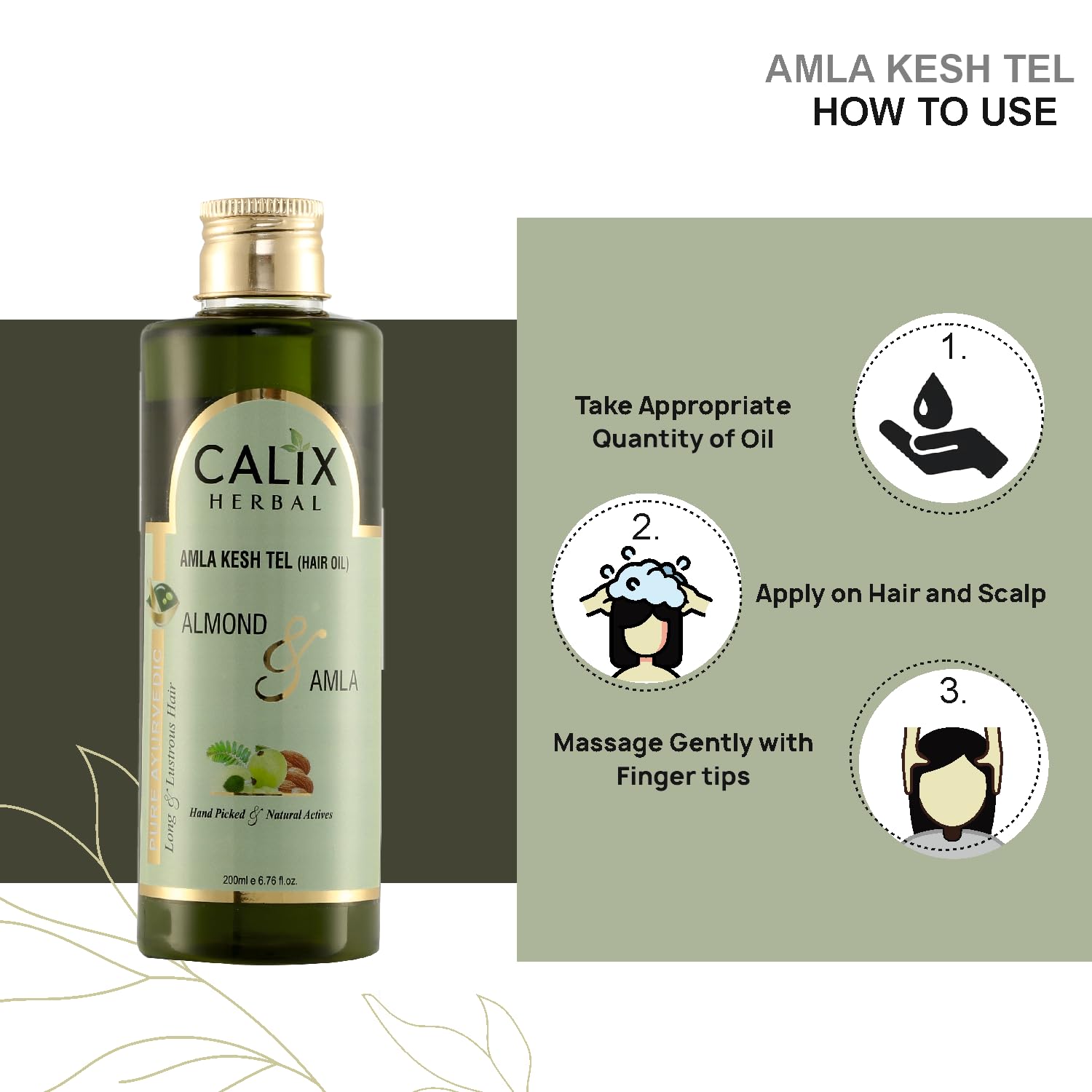 Organic Ayurvedic Amla Kesh Tel Hair Oil - Prevent Hair Loss, Stimulate Growth & Nourish Dry Hair for Men & Women | 200ml | Natural Herbal Treatment for Stronger, Healthier Hair at Home