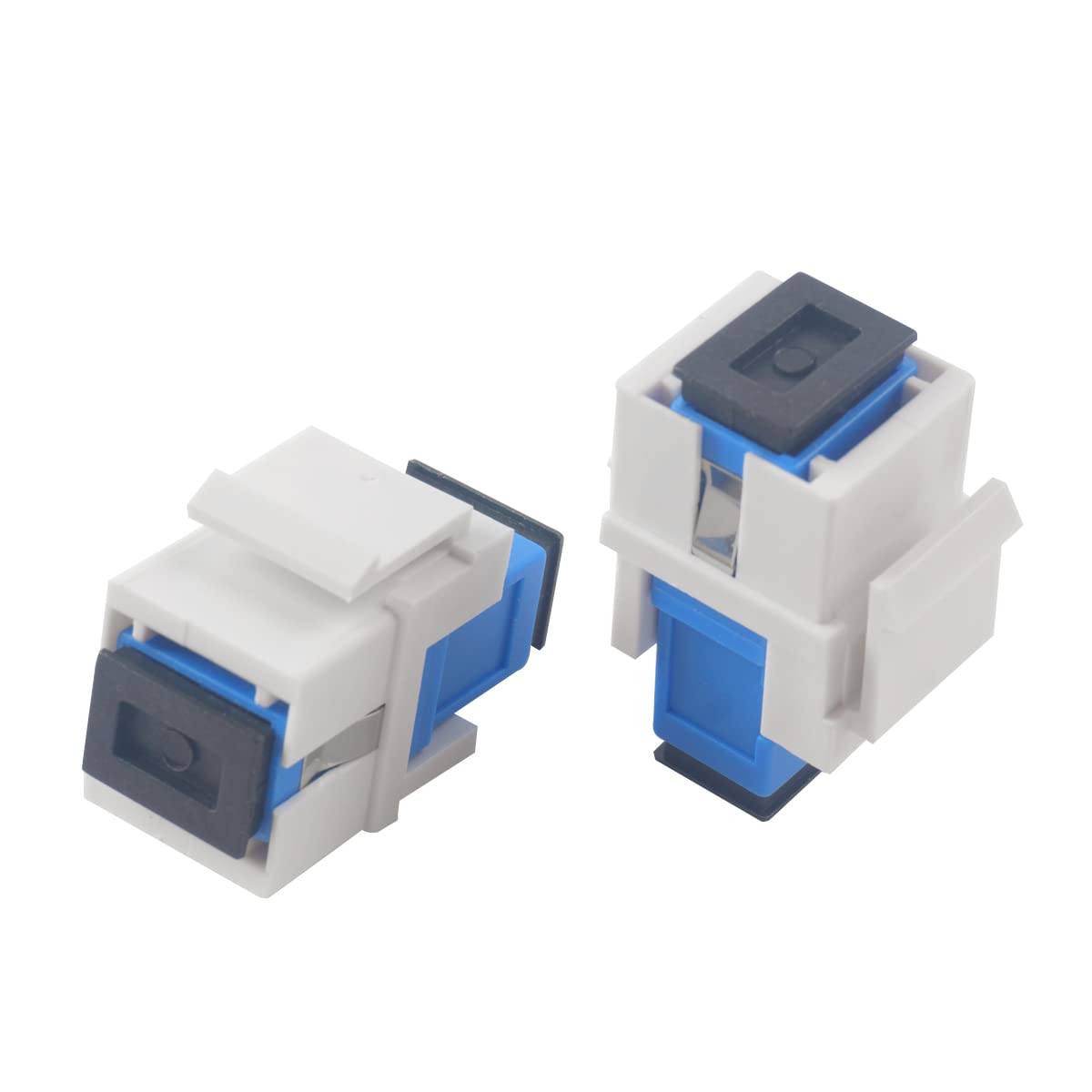 Exiron SC Fiber Optic Adapter SC to SC Duplex Multimode 10GB F/F Coupler - 6 Pack for Wall Plates, Patch Panels & Network Installations | High-Speed Data Transfer for Office & Data Center Use