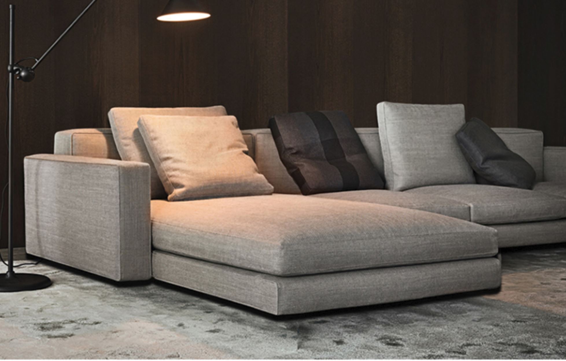 CYRILO Modern Nordic Fabric Down Feather Sofa - Comfortable and Stylish Living Room Furniture for Cozy Home Decor